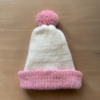 Mommy-and-Me-Matching-Beanie-Set-pink-and-white-lifestyle-flat