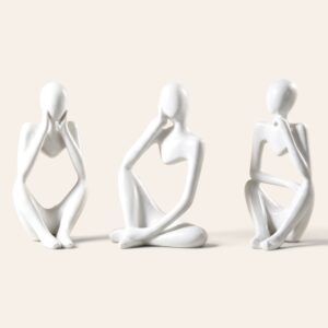 Alternative view of Nordic Thinker Statues - Modern Resin Ornament