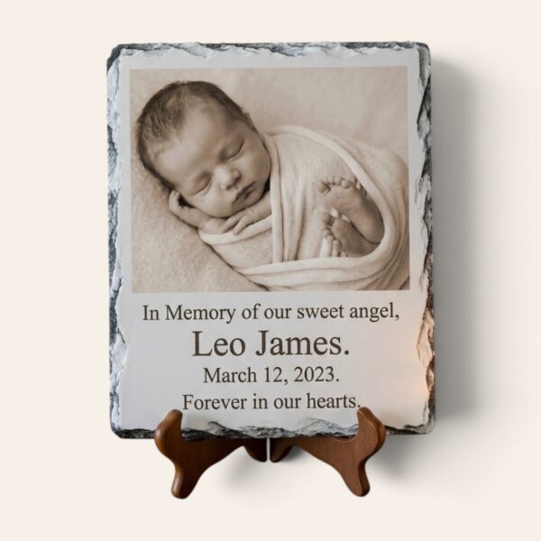 Personalised-Memorial-Photo-Plaque – Natural-Slate-main