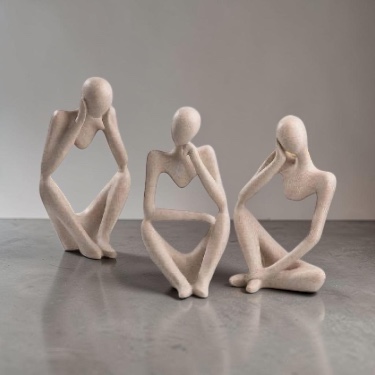 Nordic Thinker Statues - Cast