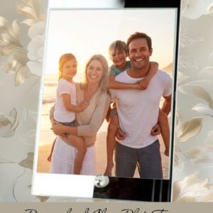 Alternative view of Personalised Glass Photo Frame - with Top & Bottom Mirror Edge