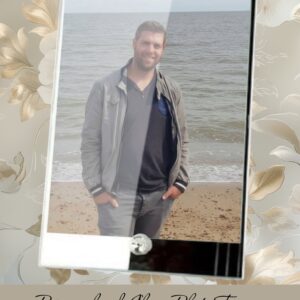 Personalised Glass Photo Frame - with Top & Bottom Mirror Edge