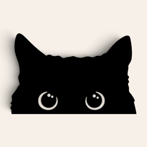 Peeping Cat Vinyl Decal