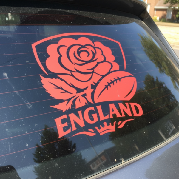 England Rose Vinyl Decal