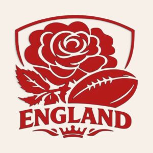 England Rose Vinyl Decal Sticker | 12cm x 12cm - Premium Vinyl Sticker