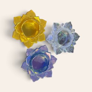 Custom Resin Lotus Tea Light Holder