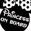 Minnie Mouse Princess On Board Vinyl Decal Closeup