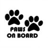Paws On Board Vinyl Decal