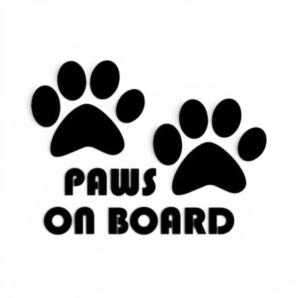 Paws On Board Vinyl Decal