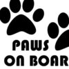 Dog Paw Print Car Safety Sticker
