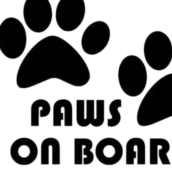 Dog Paw Print Car Safety Sticker