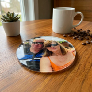 Personalised Glass Coaster, round
