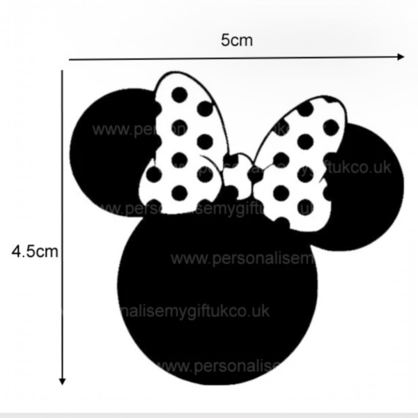 Minnie Mouse Head Vinyl Decal, 5cm Size