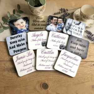 Personalised Square MDF Coaster With Custom Photo