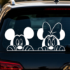 Peeping Mickey and Minnie Mouse Vinyl Decals For Cars
