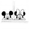 Matching Mickey and Minnie Mouse multi-surface sticker set