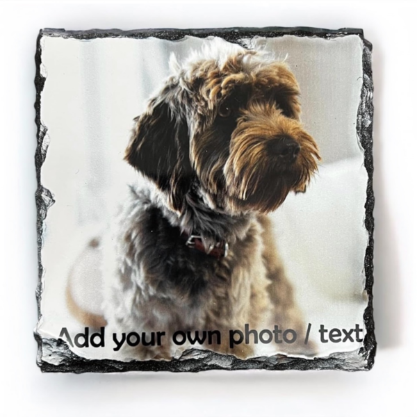 Personalised Slate Coaster With Pet Photo