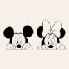 Mickey and Minnie Mouse Vinyl Decal