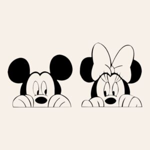 Mickey and Minnie Mouse Vinyl Decal