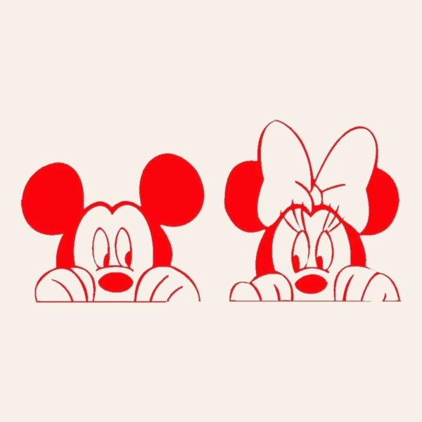 Mickey and Minnie Mouse Vinyl Decal