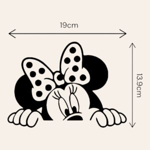 Minnie Mouse Vinyl Decal - Measurements