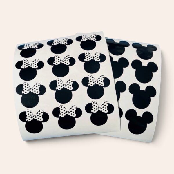 Mickey and Minnie Mouse Head - Vinyl Decals