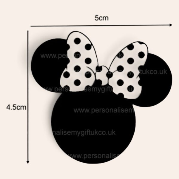 Minnie Mouse Head - Vinyl Decal - Measurements
