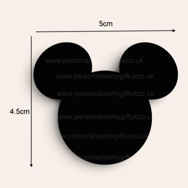 Mickey Mouse Head - Vinyl Decals - Measurements