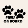 Paws On Board Vinyl Decal