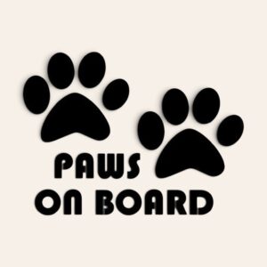 Paws On Board Vinyl Decal