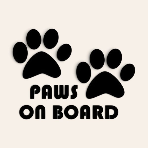 Paws On Board Vinyl Decal