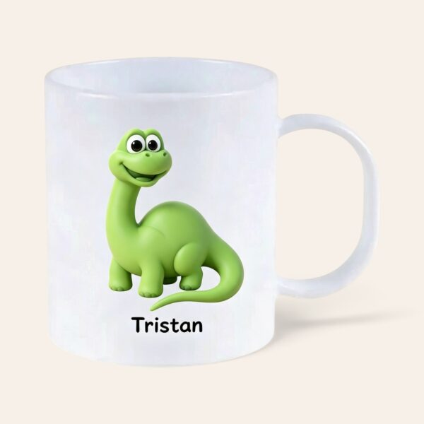 Personalised Dinosaur Polymer Kids Mug