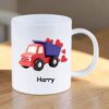 Personalised Truck Polymer Kids Mug - Product View