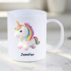 Personalised Unicorn Polymer Kids Mug - Product View