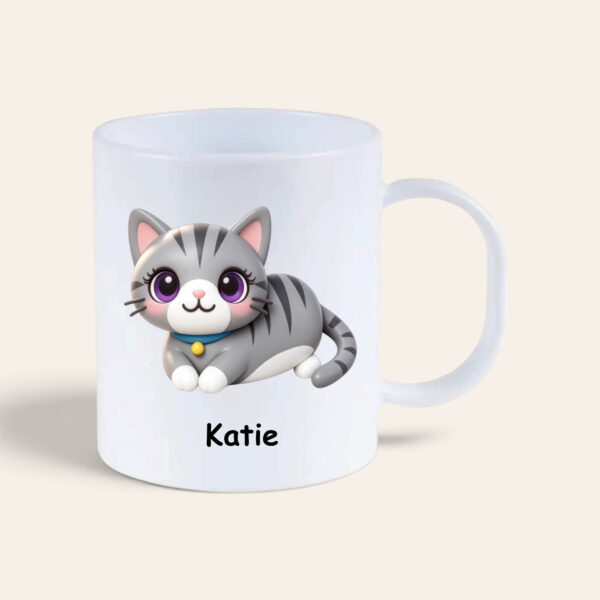Personalised Kitty Polymer Kids Mug