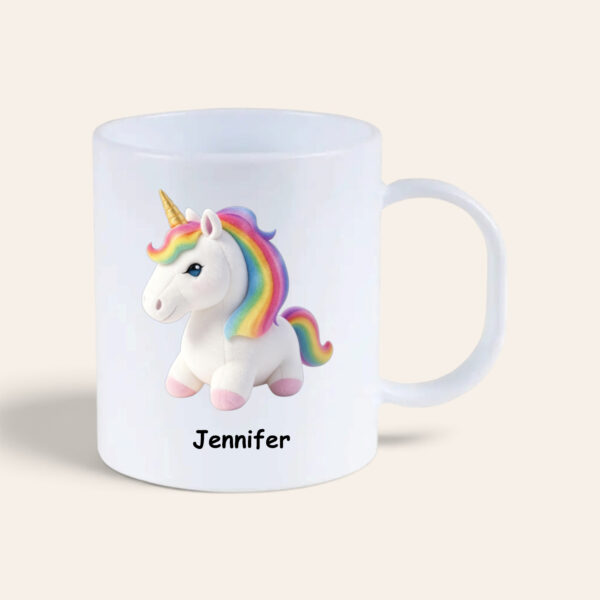 Personalised Unicorn Polymer Kids Mug