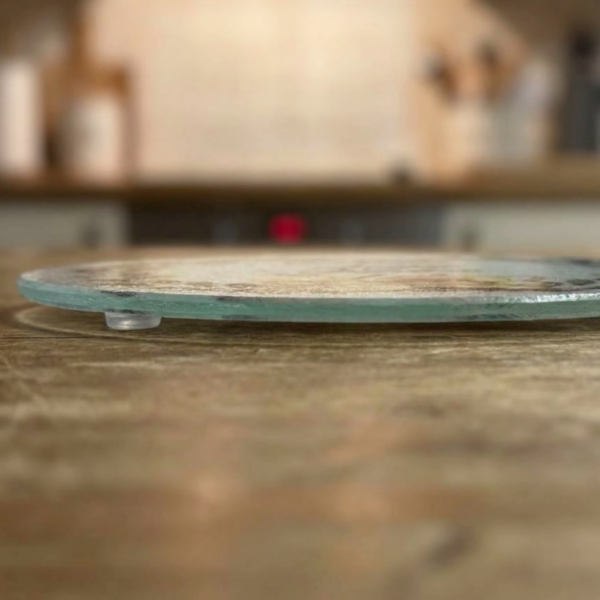 Personalised Glass Country Chopping Board, side view