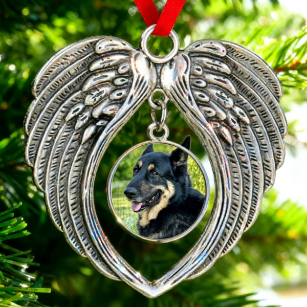 Personalised Angel Wings, Pet Memorial Ornament