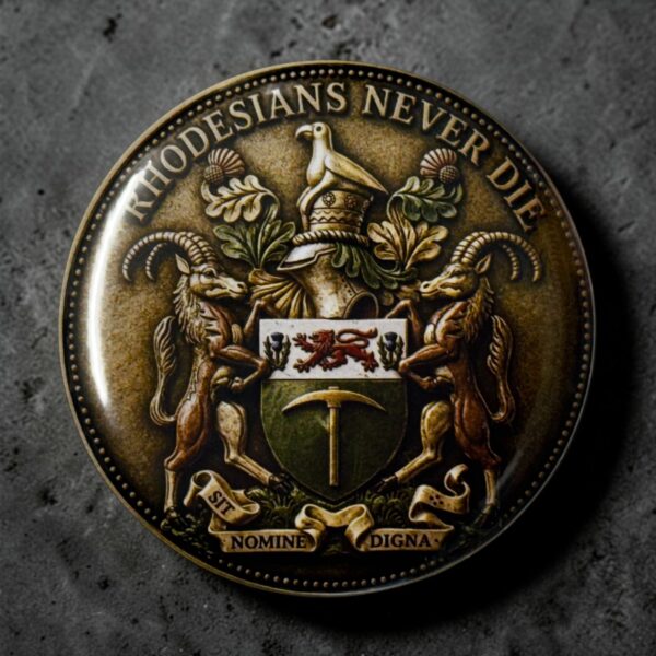 Rhodesians Never Die - Heritage Pin Badge