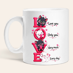 Alternative view of Personalised Love You Very Much Every Day Cat Mug – Cute Kitten Gift