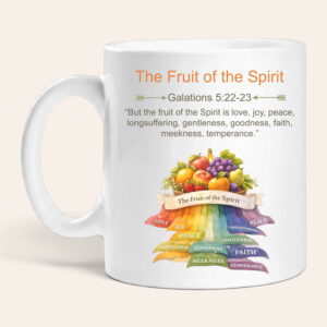 Alternative view of The Fruit of the Spirit Mug — Galatians 5:22–23 — Printed Both Sides